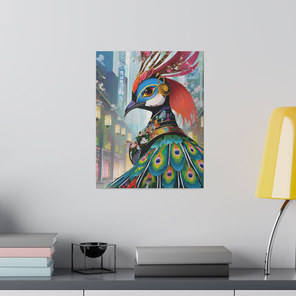 Techno Plumes Matte Canvas, Stretched, 0.75"