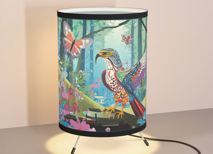A Colorful Raptor Tripod Lamp