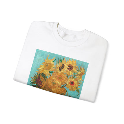 Vase with Twelve Sunflowers by Vincent Van Gogh Heavy Blend™ Crewneck Sweatshirt