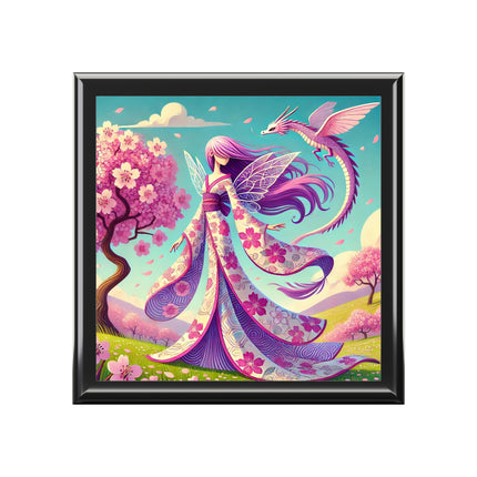 The Kimono Fairy & Sky Dragon Jewelry Box – Harmony in Bloom