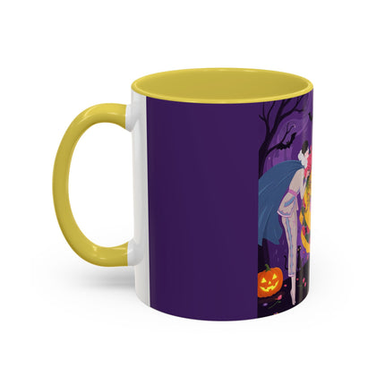 🎭🌹 The Harlequin Rose Masquerade Colorful Mug – Theatrical Halloween Romance