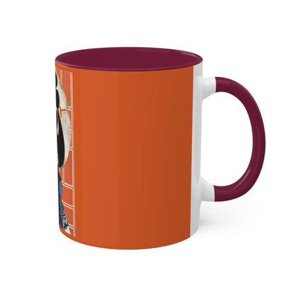The Actor Bandō Hikosaburō V and the Mo troupe by Tsukioka Yoshitoshi Colorful Mugs, 11oz