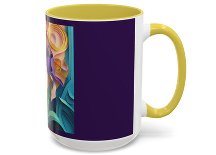 The Elegant Iris Flower Colorful Mugs (11oz, 15oz)