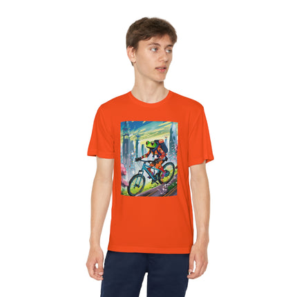 Cyberpunk Frog Youth Competitor Tee