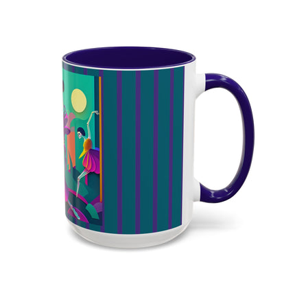 Dance of the Skeleton Ballerinas Colorful Mugs (11oz, 15oz)