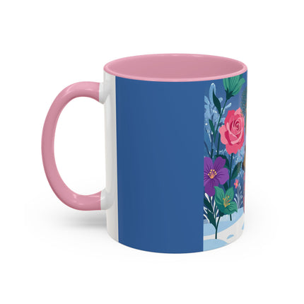 🌹❄️ The Holly Rose Of Winter Colorful Mug – Art Deco Christmas Garden