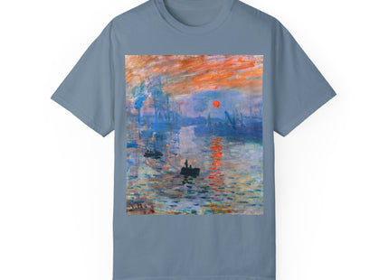 Sunrise by Claude Monet Unisex Garment-Dyed T-shirt