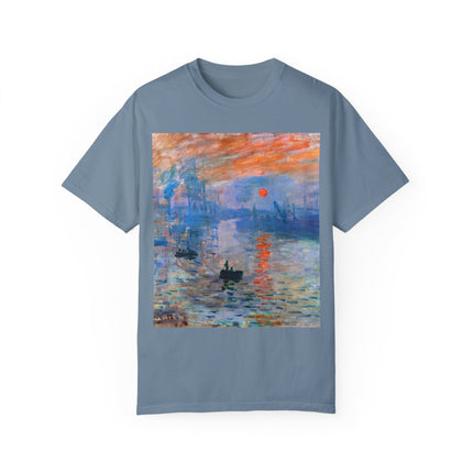 Sunrise by Claude Monet Unisex Garment-Dyed T-shirt