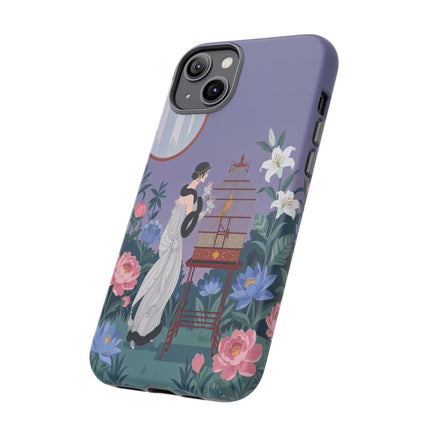 🌸🐦 The Lady Of The Garden Birdcage Phone Case – Art Deco Floral Elegance
