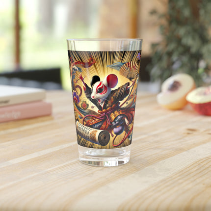 Theatrical Mouse on a Mission Glass, 16oz