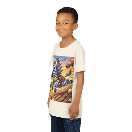 Zebra on the Run Youth Short Sleeve Tee