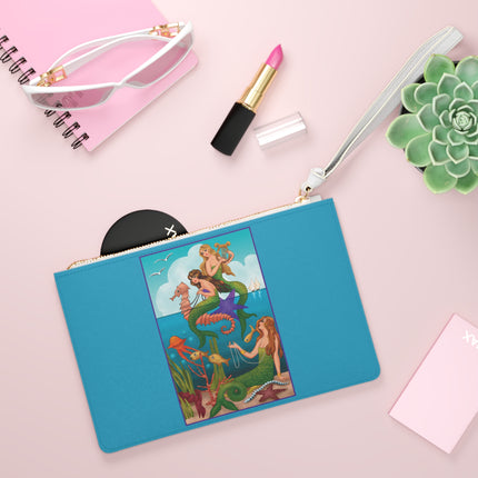 Three Mermaids with Strings of Pearls by Carlo Chiostri Clutch Bag