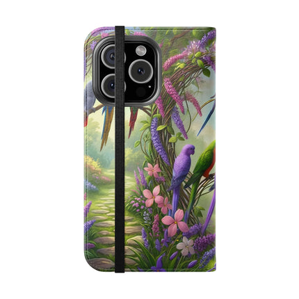 🧚🦜 Lavender-Winged Fairy Flip Case – Dreamy Elegance & Spring Whimsy