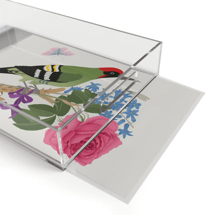 Woodpecker & Rose Acrylic Serving Tray