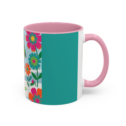 🎿🌸 The Winter Flower Adventurer Colorful Mug – Colorful Ski Fantasy