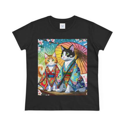 Kimono Kitties Cotton Tee