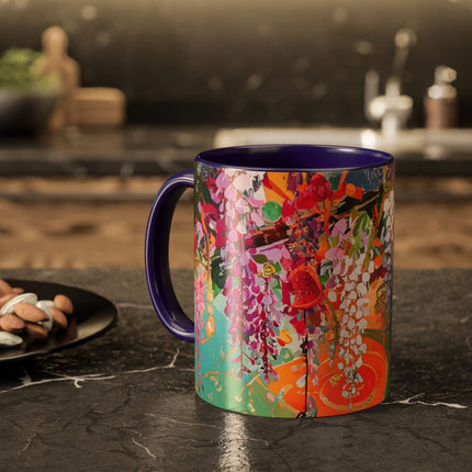 Golden Wisteria Elegance Colorful Mugs (11oz, 15oz)