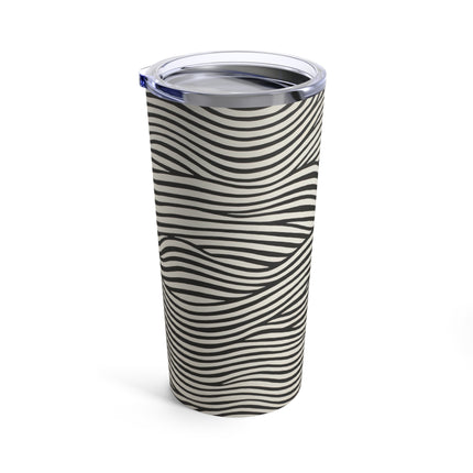 Wave Pattern on White Tumbler 20oz