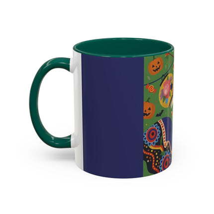 🏮🎃 The Lady Of Halloween Lanterns Colorful Mug – Colorful Art Deco Halloween Charm