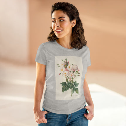 Rosa Noisettiana by Pierre Joseph Redouté Women's Midweight Cotton Tee