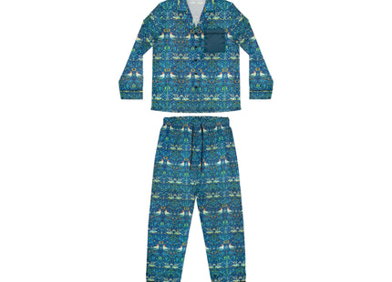 Birds by William Morris Women's Satin Pajamas (AOP)