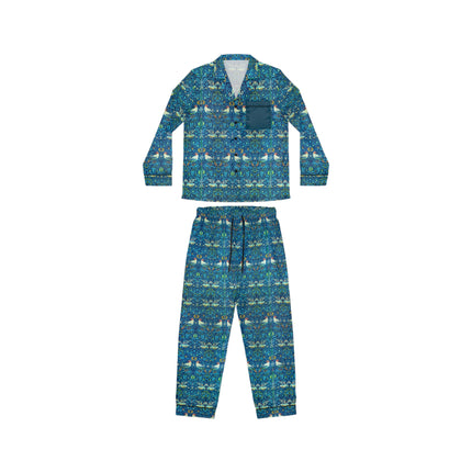 Birds by William Morris Women's Satin Pajamas (AOP)
