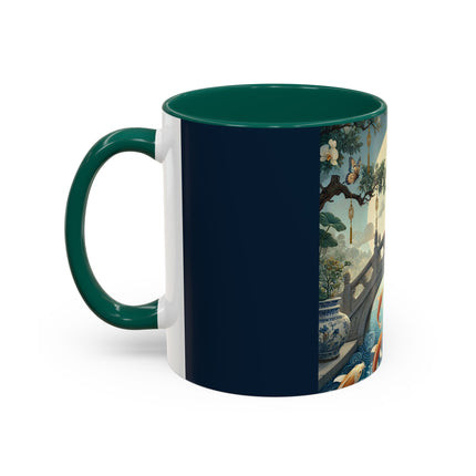 Moonlit Bridge Gentleman Colorful Mug – Imperial Serenity & Moonlit Harmony