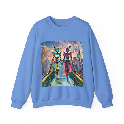 Cyber Punk Robot Models Unisex Heavy Blend™ Crewneck Sweatshirt