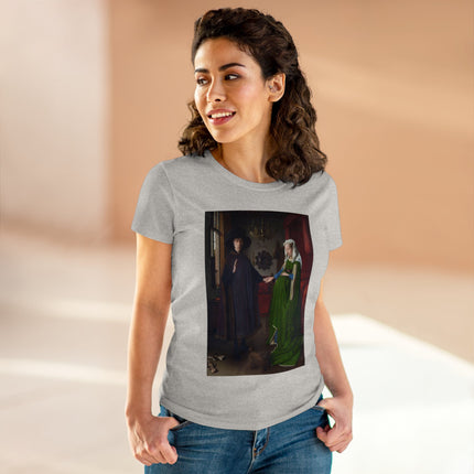 Arnolfini Portrait by Jan Van Eyck Women's Midweight Cotton Tee
