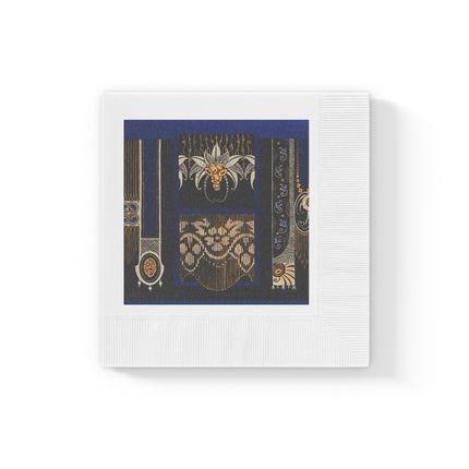 La décoration moderne dans le textile Pl. 4 by Gaston Charlet White Coined Napkins
