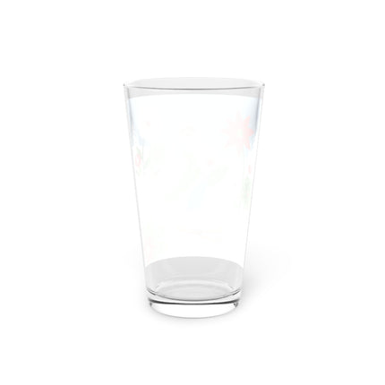 🎿❄️ The Winter Garden Skier Pint Glass – Whimsical Holiday Fantasy