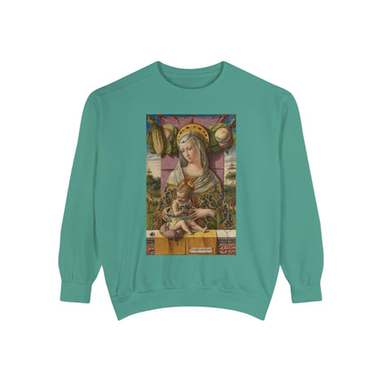 Madonna and Child by Carlo Crivelli Unisex Garment-Dyed Sweatshirt