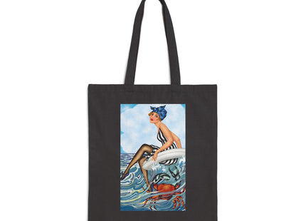Playful Waves and Fashion Follies Cotton Canvas Tote Bag