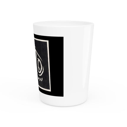 December (Cat Lying) by Anna Julia de Graag Ceramic Shot Glass
