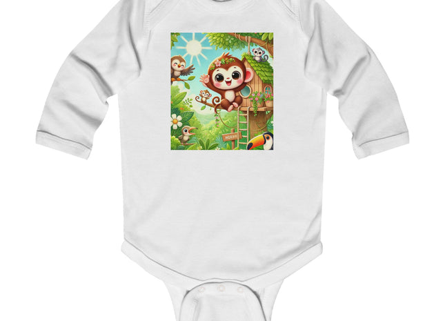 Monkey Treehouse Adventure Infant Long Sleeve Bodysuit