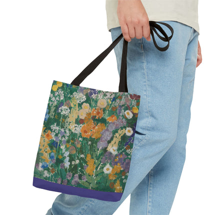 Flowers on the Mountain by August Babberger Tote Bag (AOP)