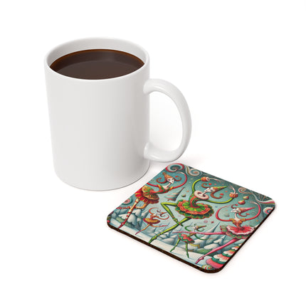 Christmas Ballet of the Absurd Cork Back Coaster
