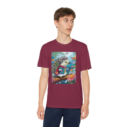 Cute Hedgehog Youth Competitor Tee – Garden Adventure & Whimsical Charm