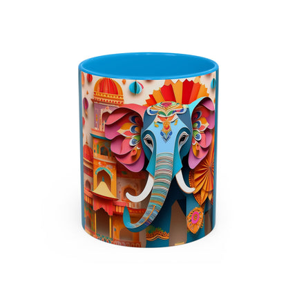 Elephant at an Autumn Festival Colorful Mugs (11oz, 15oz)