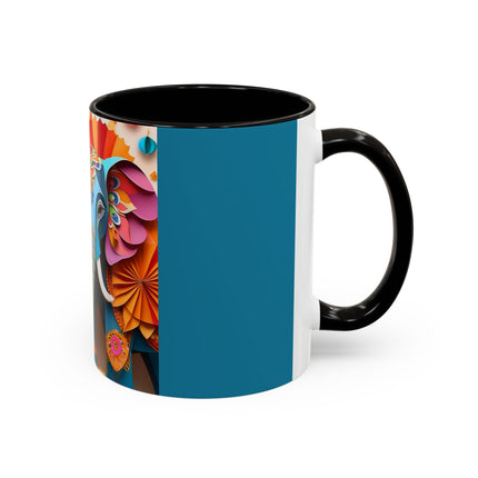 Elephant at an Autumn Festival Colorful Mugs (11oz, 15oz)