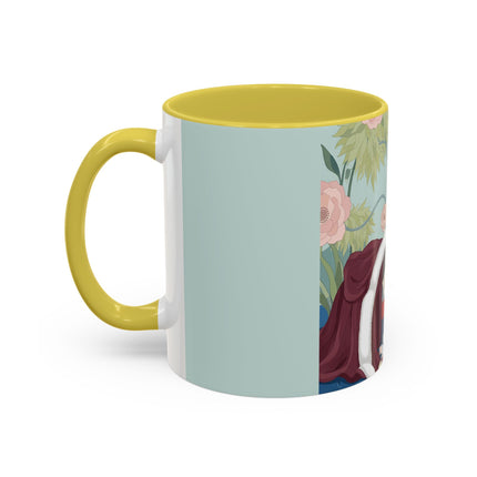 The Lady Of The Scarlet Chaise Colorful Mugs – Art Deco Romantic Elegance