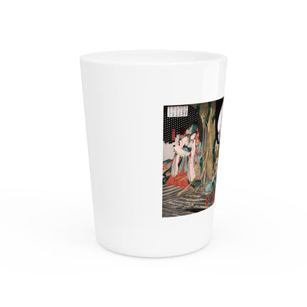 Mitsukuni Defying the Skeleton Spectre by Utagawa Kuniyoshi Ceramic Shot Glass