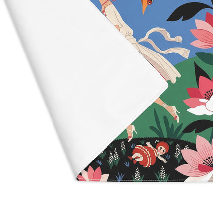 🪁🌺 The Lady Of The Flying Garden Placemat – Art Deco Floral Fantasy