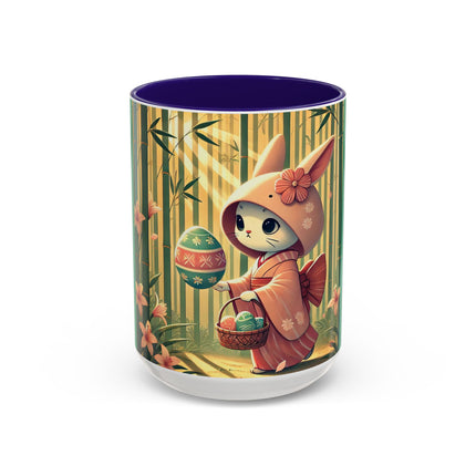 Geisha Kitten’s Easter Stroll Colorful Mugs (11oz, 15oz)