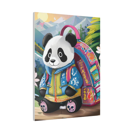 Baby Panda Matte Canvas, Stretched, 0.75"