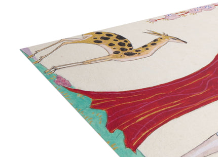 Woman, Fawn, and Red Tree by George Barbier Postcards (envelopes included) - Bundles of 10, 30, 50 Pieces