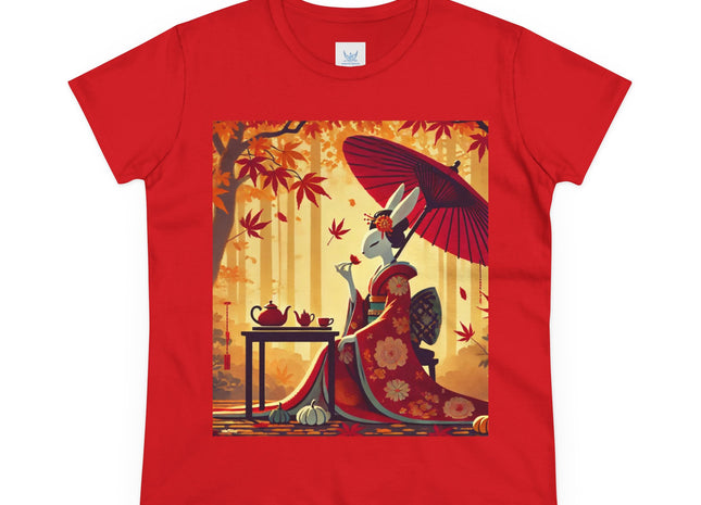 Theatrical Harvest Rabbit Women's Midweight Cotton Tee