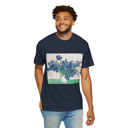 Irises by Vincent Van Gogh Unisex Garment-Dyed T-shirt