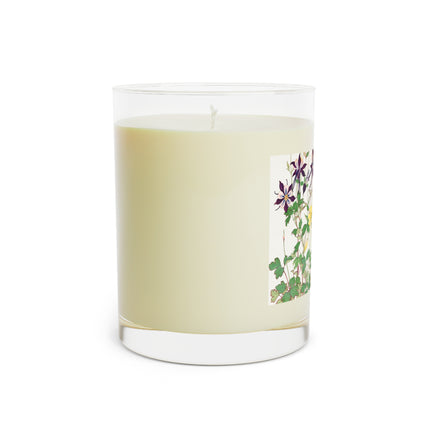 Aquilegia Flowers by Tanigami Kônan Scented Candle - Full Glass, 11oz - The White Tea & Fig, The Lavender & Sage, and The Ocean Mist & Moss