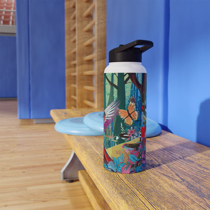 A Colorful Raptor Stainless Steel Water Bottle